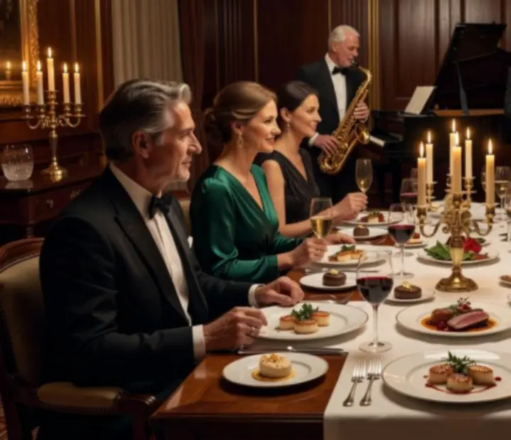 Gyertyafényes vacsora élő jazz zenével egy elegáns étteremben